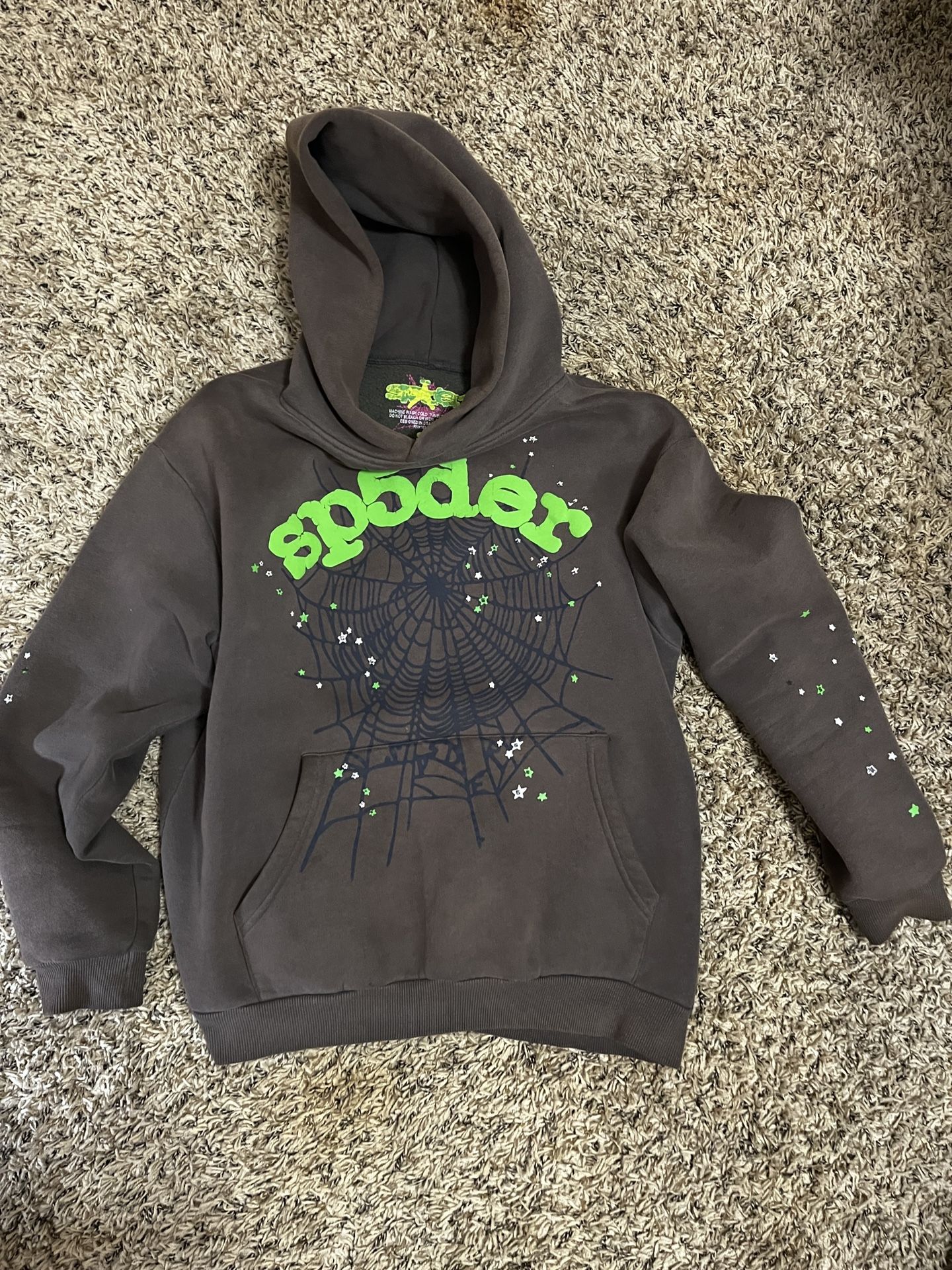 Slat Grey Sp5der web hoodie