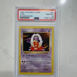 Pokémon Base Set Shadowless Jynx PSA 10