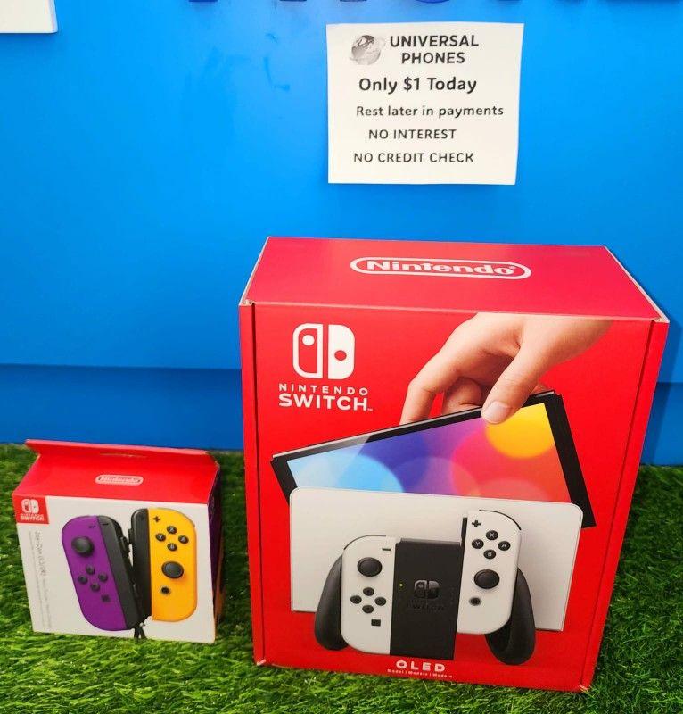 NINTENDO SWITCH OLED CONSOLE NEW IN BOX $1 DOWN TODAY REST IN PAYMENTS.NO CREDIT CHECK