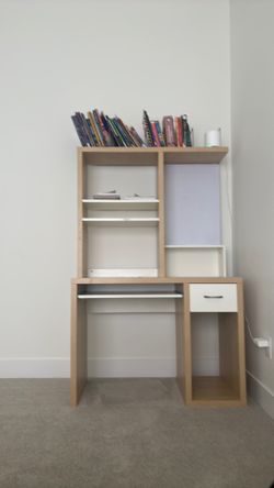 Bookshelf with study table.