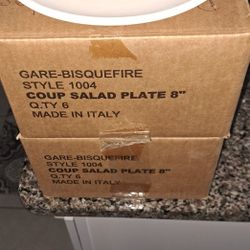 Porcelain 8" Bisque Plates