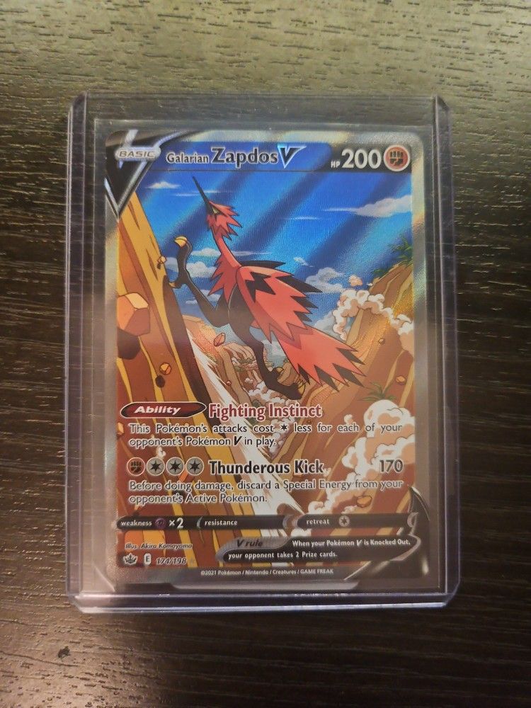 Zapdos V GALARIAN Holo 174/198 Chilling Reign Full Art