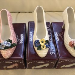 Lot Of 3 Ceramic High Heel Shoes for Seymour Mann Hand Painted - Vintage NEW  Rare   Pick up near needham 