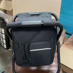 Insulated Backpack Cooler with Folding Stool Chair