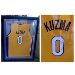 Kyle Kuzma Lakers Signed Framed Jersey 