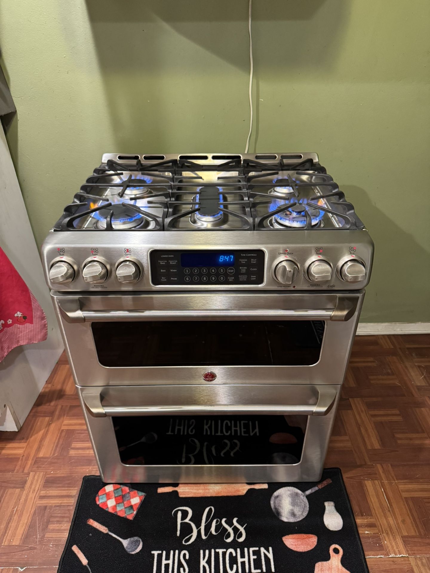 Estufa GE Stainless Steel 5 Quemadores Doble Horno