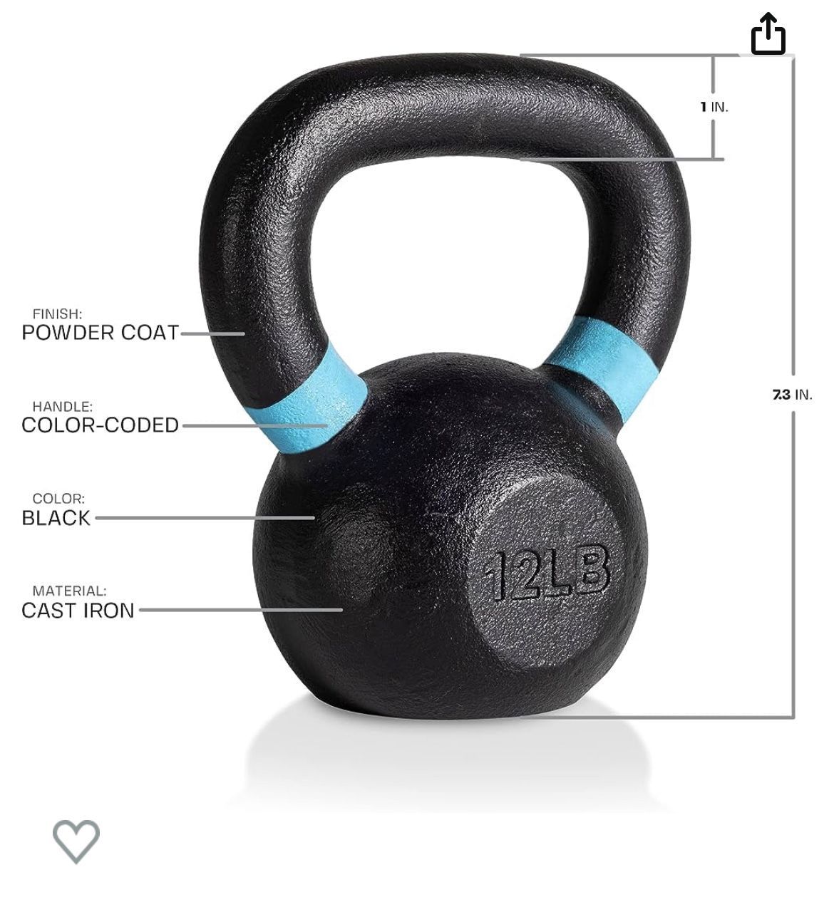 Tru Grit 12 Lb Kettlebells