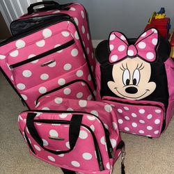 Minnie Mouse Toddler/Girls 3 Piece Luggage Set 