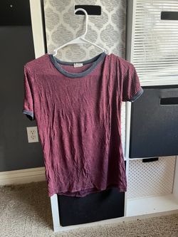 Blue And Red Striped T-shirt 