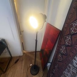 Used Black Floor Lamp  - Adjustable $20 