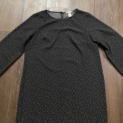 Womans Black Polka Dot Dress Size Medium By H&M #19