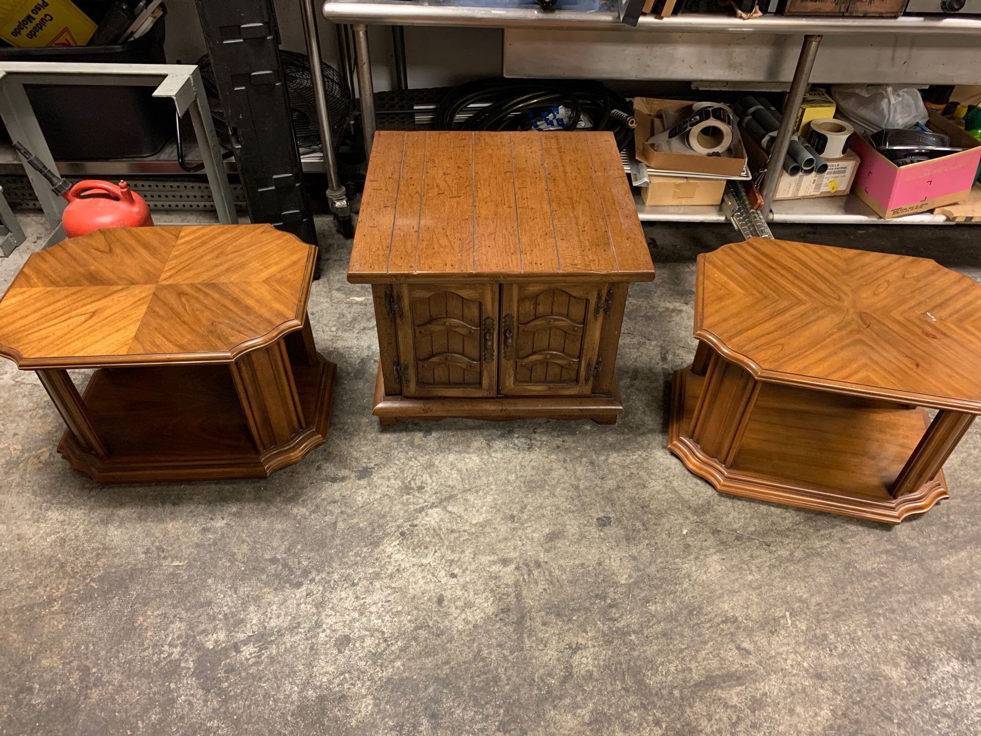 3 antique tables