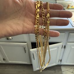 Gold plated chains