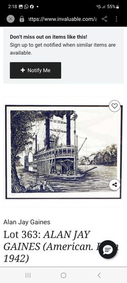 Allen Jay Gaines authentic sketch
