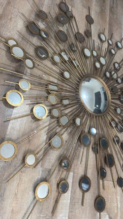 Uttermost Raindrops Gold Sunburst Mirror