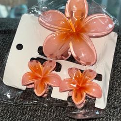Egg Flower Temperament Hairpin Set, Small Half-Tie Flower Clip For The Back Of The Head, Shark Hair Clip