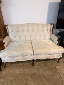Antique Couch set with lacquer wood finish