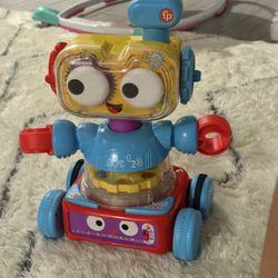 Fisher-Price 4-in-1 Learning Bot Interactive Toy Robot for Infants Toddlers and Preschool Kids