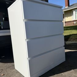Brand New IKEA White 4 Deep Drawers Cajonera