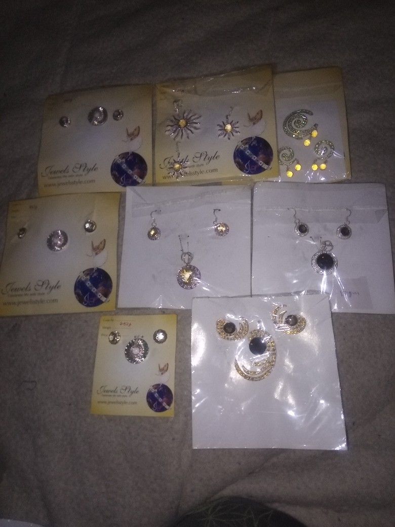 Assorted Jewelry Pure 999 Silver With Assorted Stones