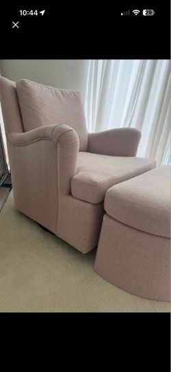 Nursery Swivel Armchair with Ottoman