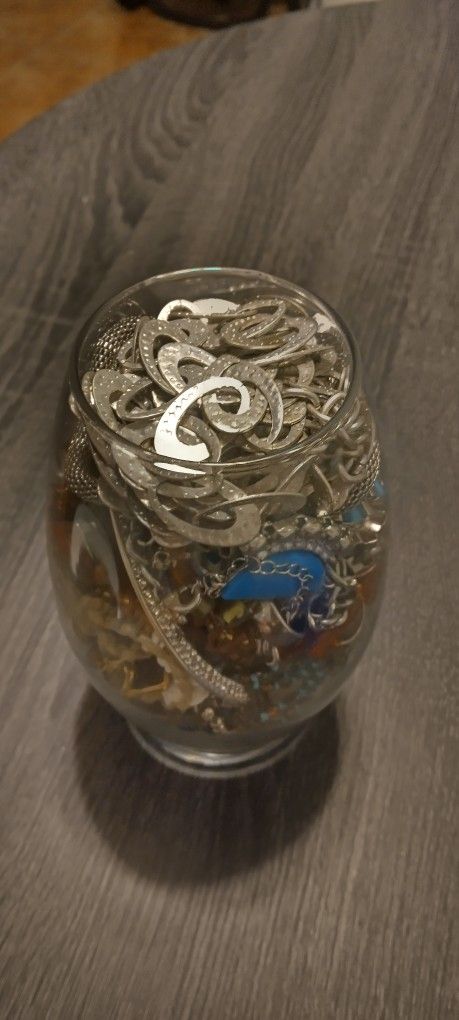 Silver Tone Mystery Jewelry Jars