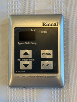 Rinnai MC-91-1US-S Digital Push Button Water Heater Temp Controller Silver