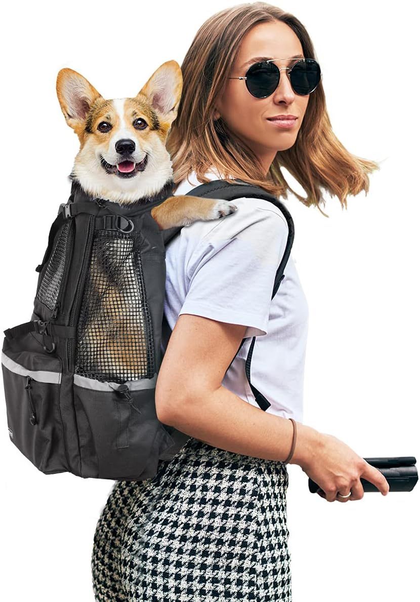 Dog Carrier| Dog Carrier Backpack| Pet Travel Carrier, Great for Hiking Cycling Subways Traveling Shopping, with Adjustable Booster Block and Breathab