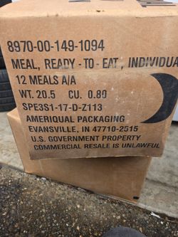 Military MRE Case 12 Meals Ready to Eat