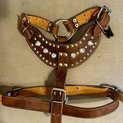 Leather Spike Harness For med/large Dogs 