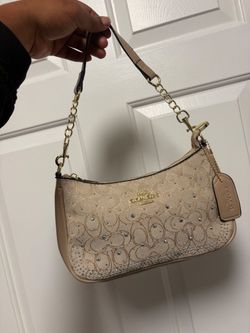 Beige sparkle bag
