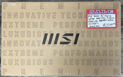 MSI Vector 16” Gaming Laptop Intel Ultra 7 Series 2 512GB SSD 16GB RAM GeForce RTX 5070 Ti Brand New 