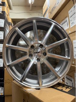 TSW Wheels Gloss Silver Machine FC 19x8.5 5x114.3 +35 Offset