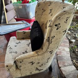 Winged Chair Butterfly Upholstery