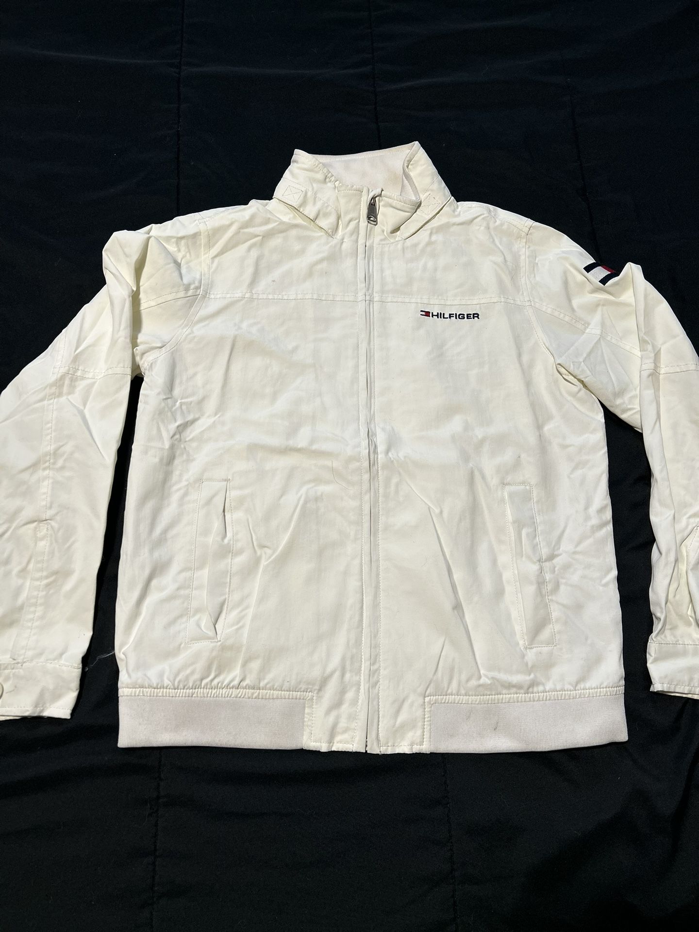 Tommy Hilfiger Kids Jacket (L 12/14) | Classic White Windbreaker | Great Condition