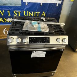 NEW OPEN BOX SAMSUNG STAINLESS STEEL GAS STOVE 30”