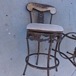 Barstools  Metal And Wood