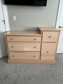 Light Wood Stepped Top Dresser / Changing Table