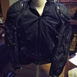 Xelement Heavy Men's S Leather Armored Motorcycle Jacket