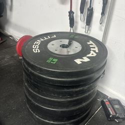 Titan Fitness 140kg Bumper Plate Set