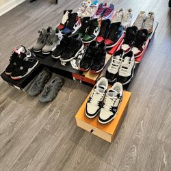 Sneaker Lot! Jordan 4,11, Yeezy, Air Max, Kd, And Lv