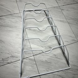 Cabinet Door Lid Organizer – 6 Slot Pot Lid Holder