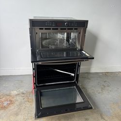 GE 30 inch Self-cleaning Microwave Wall Oven Combo ( Stainless steel )