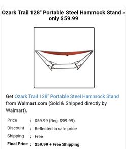 Portable hammock stand