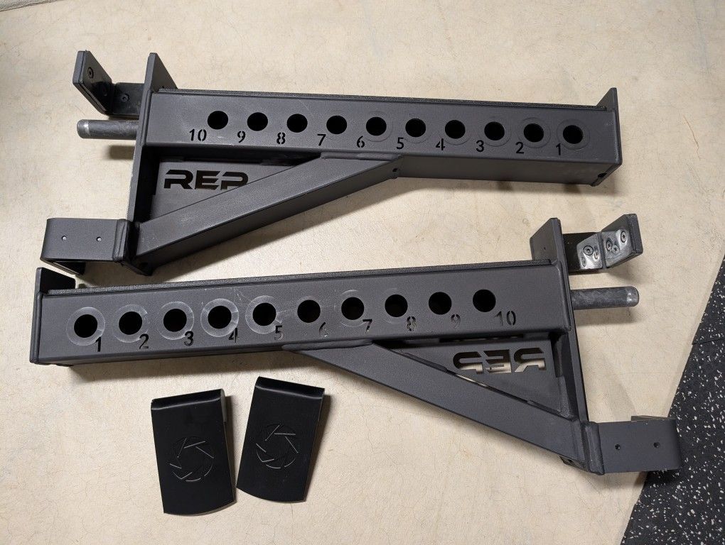 REP Fitness Spotter Safety Arms 5000 series 3x3 1" Rack Size Pair