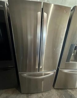 LG 3-Door French Door Refrigerator - Stainless, Bottom Freezer, LED