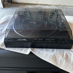 Receiver, Dual Tape Deck, Record Player, And Speakers