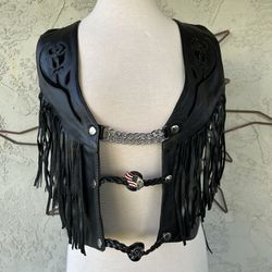 Leather Biker Vest
