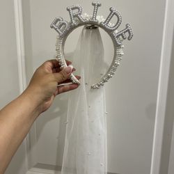 Bride Headband With Veil 