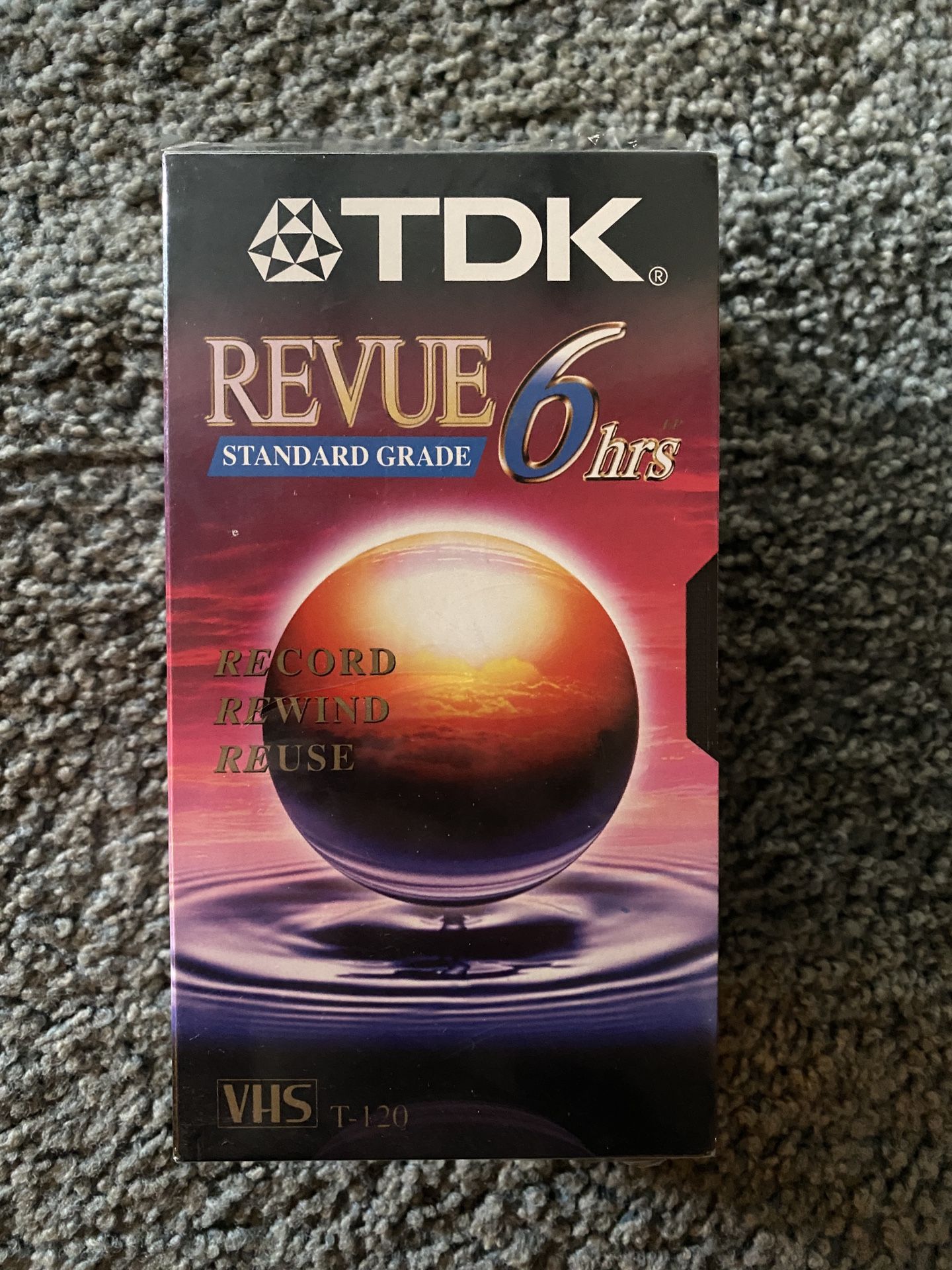 TDK Revue Standard Grade T-120 Blank VHS Tapes (3 Pack - Sealed)